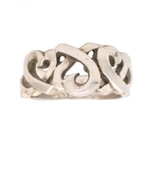 Tiffany & CO. 💍 .925 Silver Triple Loving Heart Ring